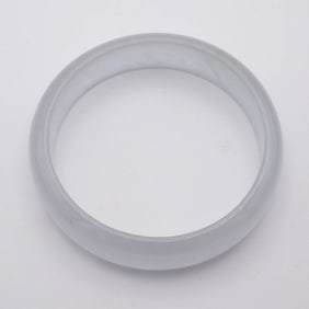 Chinese Translucent White Jade Bangle