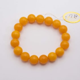 Vintage Natural Amber Mila Bead Bracelet