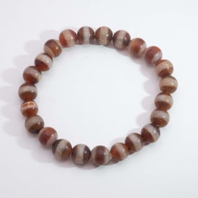 Old Chinese Tibetan Agate Bead Bracelet