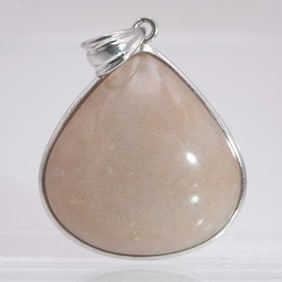 Sterling Silver Natural Rose Quartz Gemstone Pendant