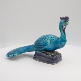 Chinese Export Porcelain Peacock Figure