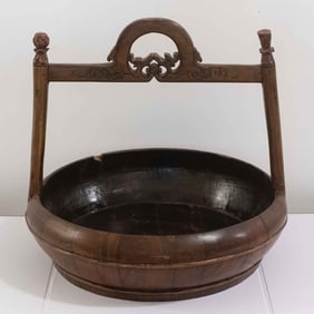 Antique Chinese Wood Basket