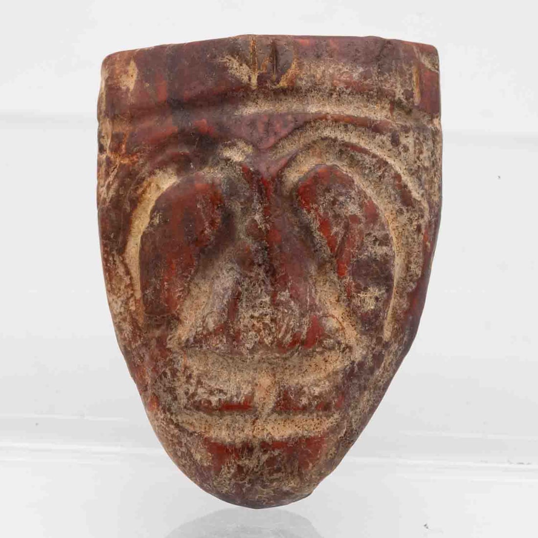 Antique Chinese Hongshan Culture Jade Man Face Pendant: Medium: Jade Size: 2.5x1.8x0.6 inches Age/Detail: Antique Chinese Hongshan Culture Condition: great overall, check photo for condition reference Provenance: Collection from Estate in Tribecca Please v