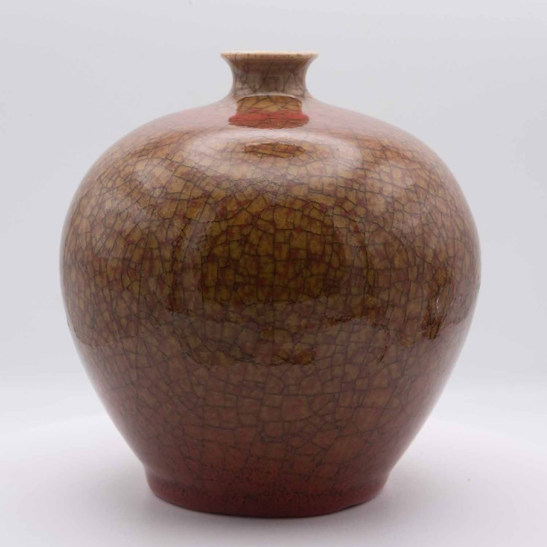 Anqitue Chinese Jun Style Flambe Porcelain Zhadou Vase (1 of 6)