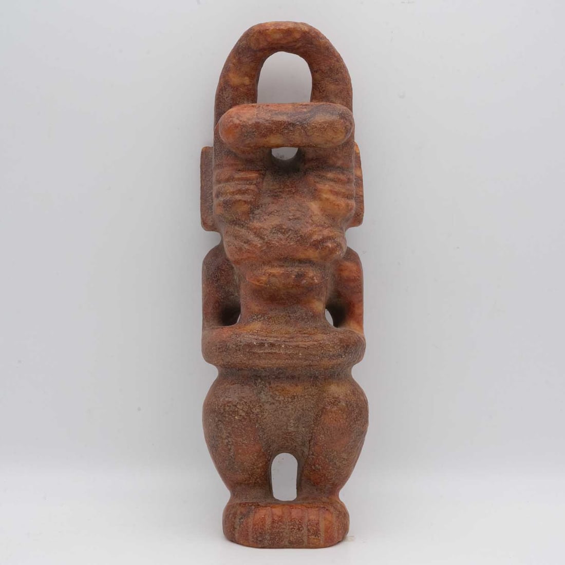 Antique Chinese Hongshan Culture Jade Sun God Sculpture: Medium: Jade Size: 8.5x3x2.3 inches Age/Detail: Antique Chinese Hongshan Culture Condition: great overall, check photo for condition reference Provenance: Collection from Estate in Tribecca Please vie