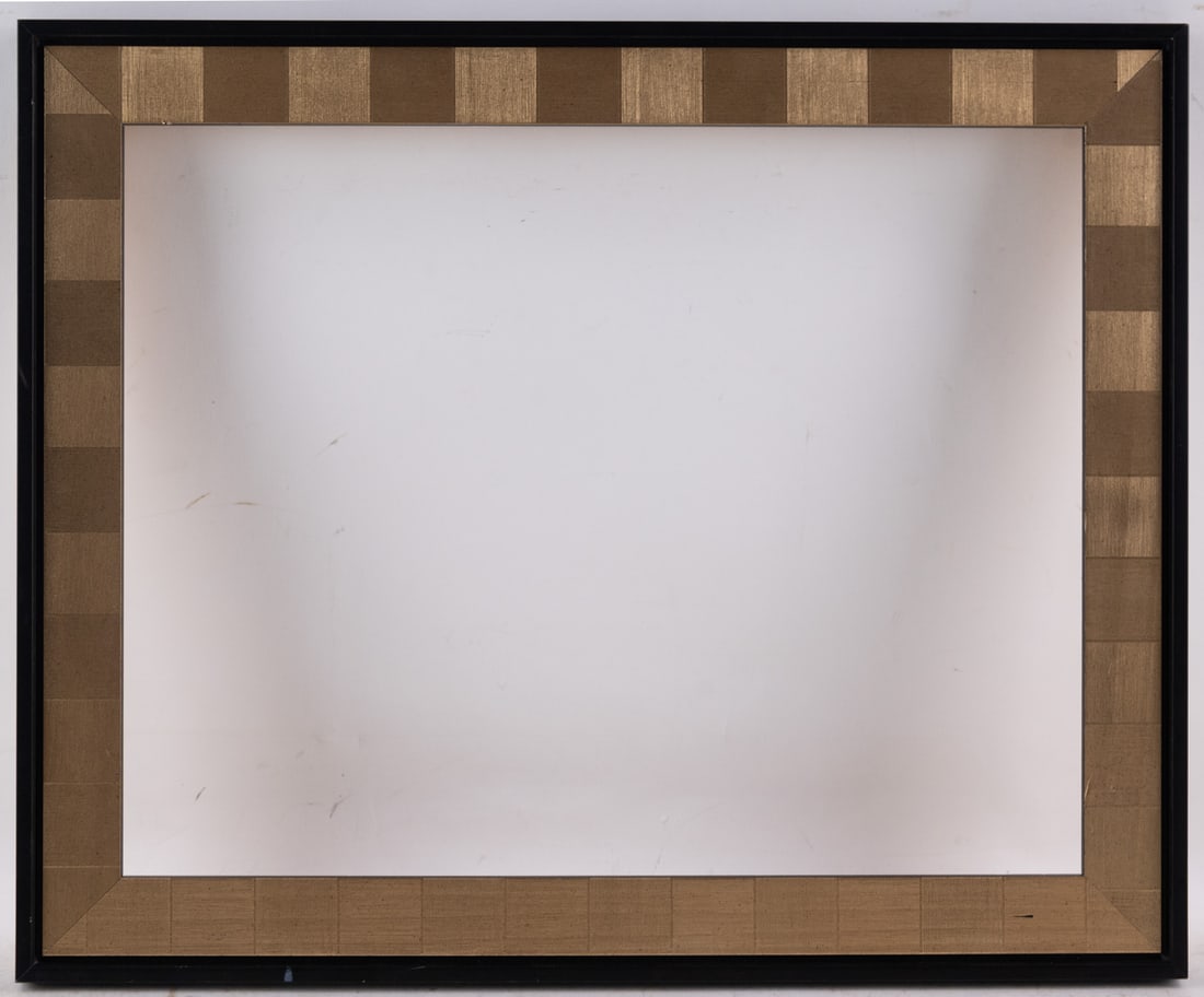 Gold Black Wood Frame For Artwork 14x11: Frame: 14 x 11 inches Condition: Great Overall All Provenance: Collection From Glen Cove Shipping: shipping rates are determined by the distance from the auction site. Combined shipping rate available