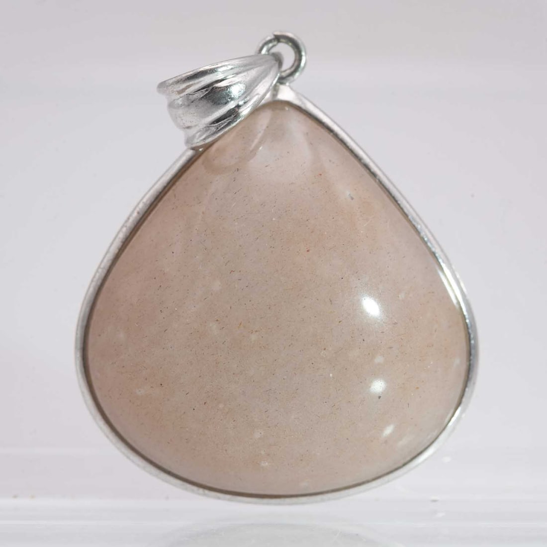 Sterling Silver Natural Rose Quartz Gemstone Pendant (1 of 5)