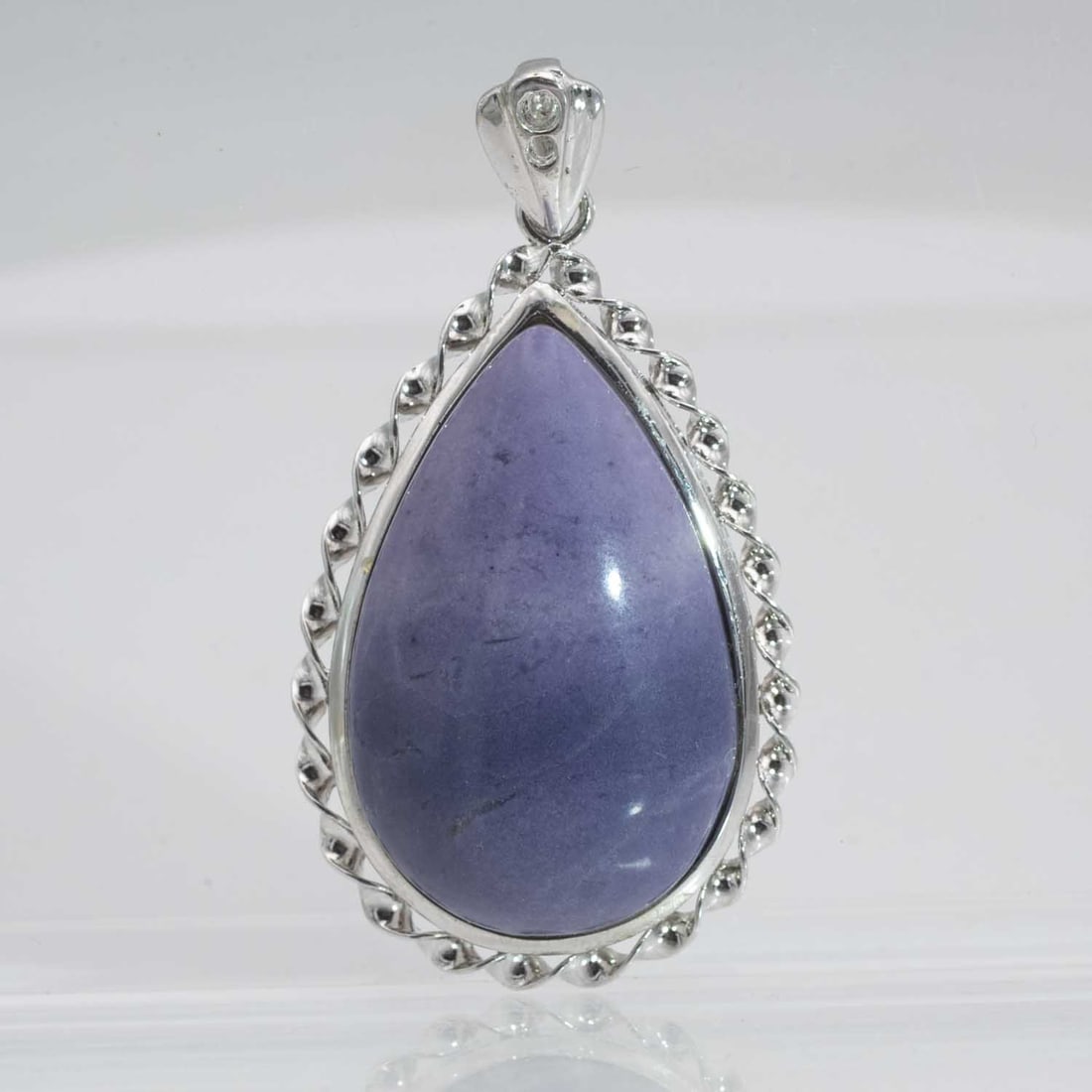 Vintage Natural Blue Quartz Teardrop Pendant (1 of 5)