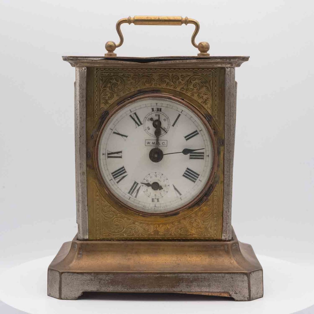 Antique Chinese Hong Kong Brass Table Clock (1 of 8)