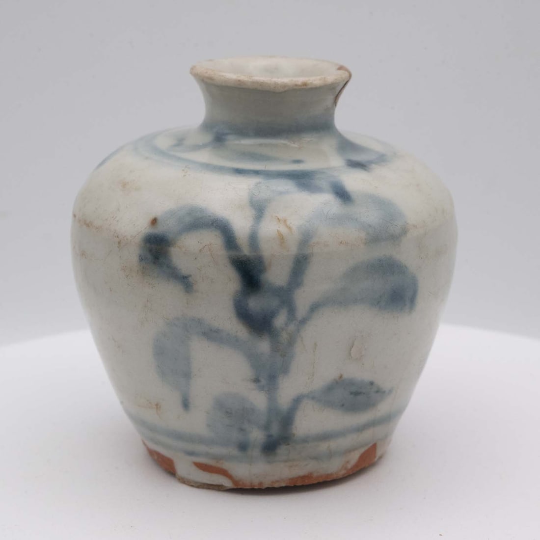 Antique Chinese Qing Dynasty Blue And White Porcelain Small Bottle (1 of 5)