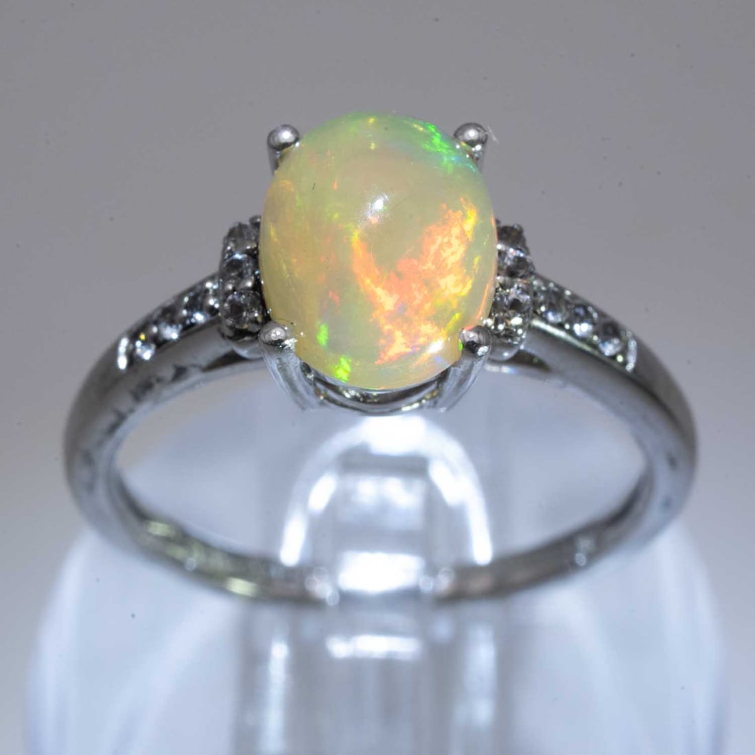 Sterling Silver Natural Ethiopian Welo Opal Ring (1 of 5)