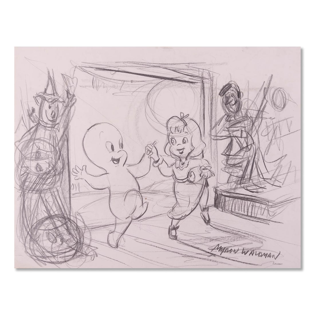 Original Myron Waldman Pencil "Casper And Friends" (1 of 8)