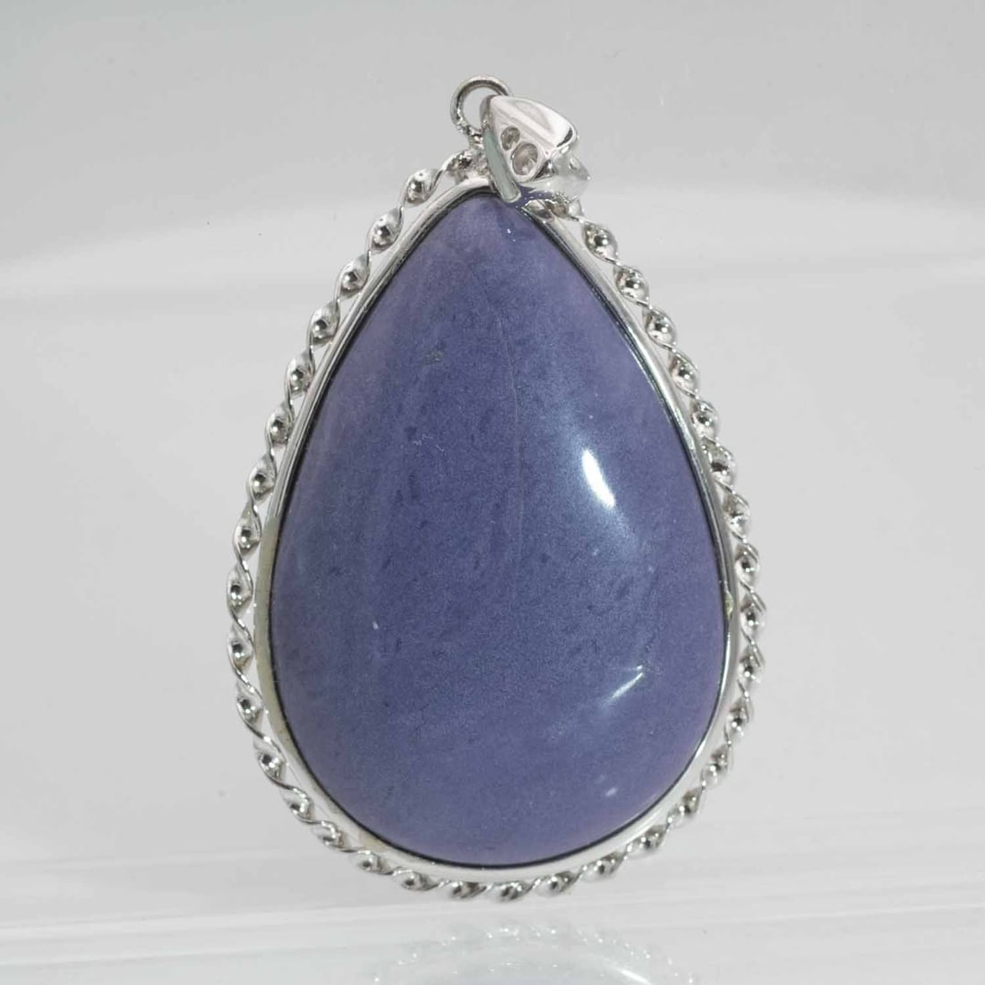 Vintage Natural Blue Quartz Teardrop Pendant (1 of 5)