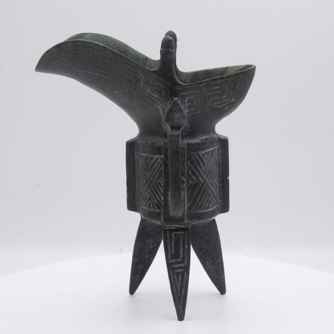 Chinese Carved Natural White Jadeite Cup: Medium: Jade Size: 5.3x4x2.5 inches Age/Detail: Chinese Carved Condition: great overall, check photo for condition reference. Provenance: Collection from Estate in Tribecca LiveShipping is NOT a part