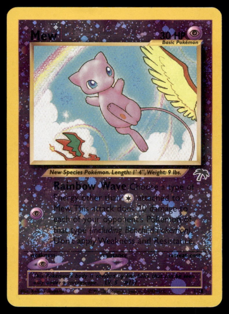 Mew Southern Islands #01/18 Holo Pokemon Card (1 of 2)