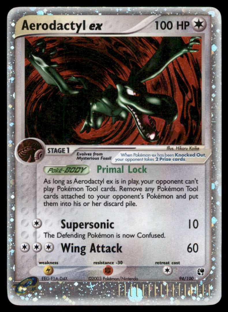 Aerodactyl ex Sandstorm #94/100 Holo Pokemon Card: We offer combined shipping on multiple items. Buyers may also arrange their own shipping. LiveShipping is a separate and independent option for shipping that is NOT a part of the auction house or thei