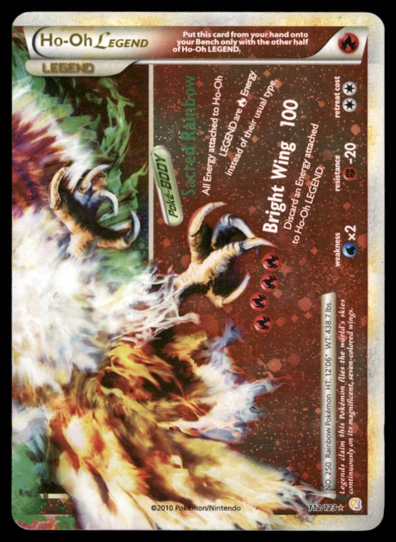 Ho-Oh Legend (Bottom) HeartGold SoulSilver #112/123 Holo Pokemon Card (1 of 2)