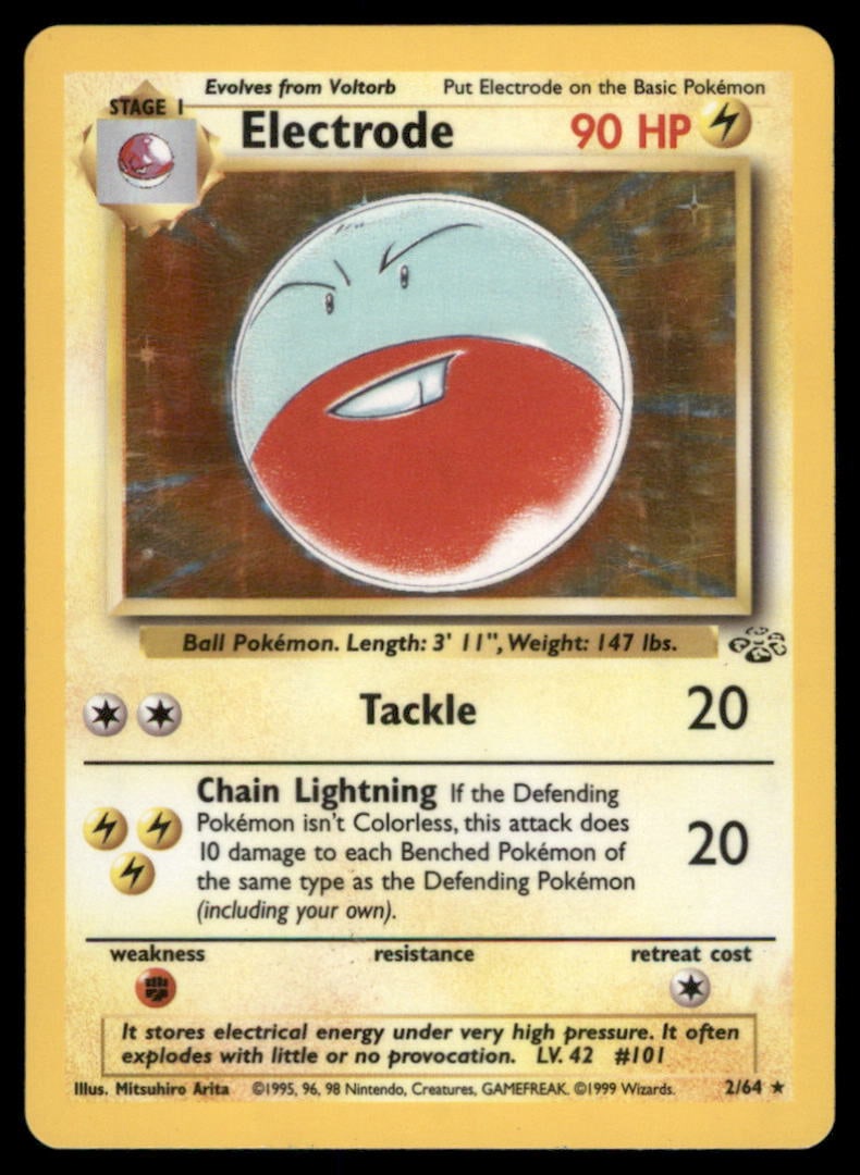 Electrode (2) Jungle #02/64 Holo Pokemon Card (1 of 2)