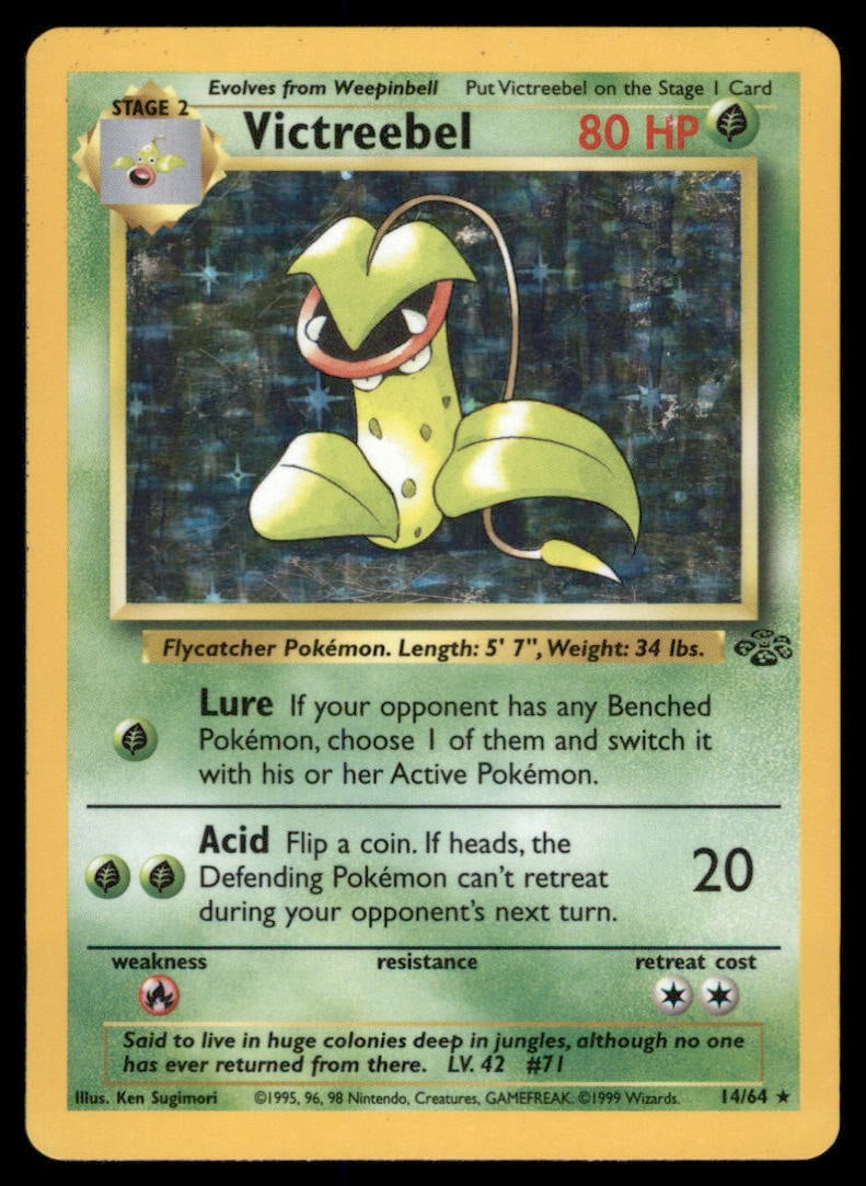 Victreebel (14) Jungle #14/64 Holo Pokemon Card (1 of 2)