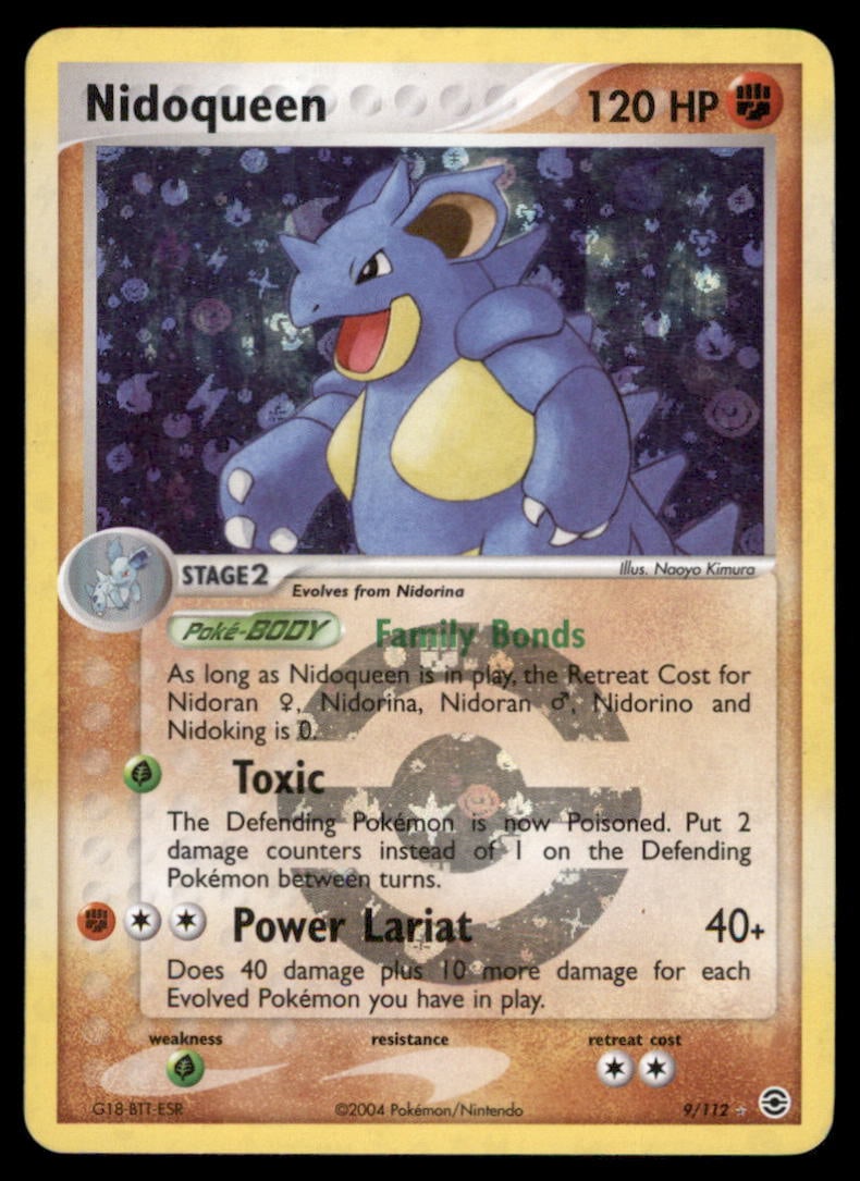 Nidoqueen FireRed & LeafGreen #9/112 Holo Pokemon Card (1 of 2)
