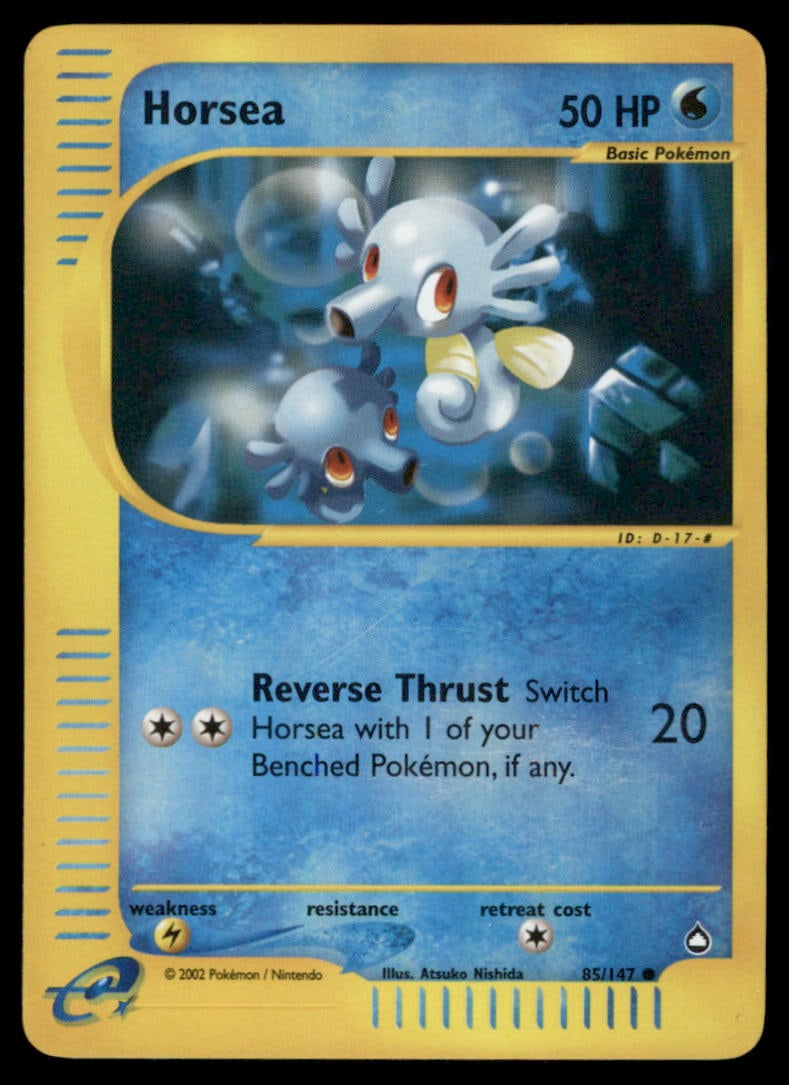 Horsea (85) Aquapolis #085/147 Holo Pokemon Card (1 of 2)