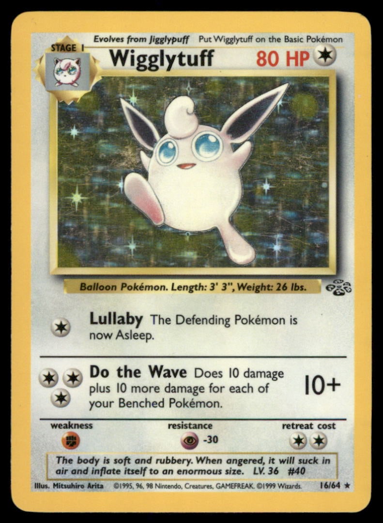 Wigglytuff (16) Jungle #16/64 Holo Pokemon Card (1 of 2)