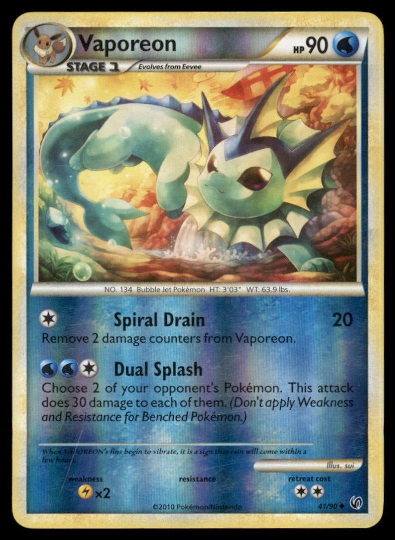 Vaporeon Undaunted #41/90 Holo Pokemon Card: We offer combined shipping on multiple items. Buyers may also arrange their own shipping. LiveShipping is a separate and independent option for shipping that is NOT a part of the auction house or thei