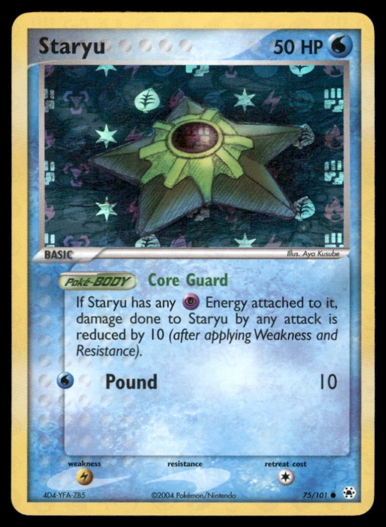 Staryu Hidden Legends #75/101 Holo Pokemon Card (1 of 2)