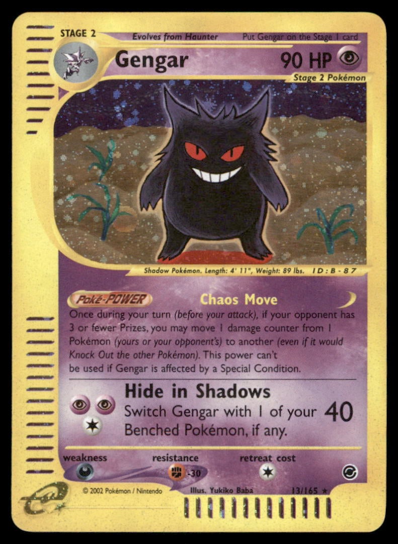 Gengar (13) Expedition #013/165 Holo Pokemon Card (1 of 2)