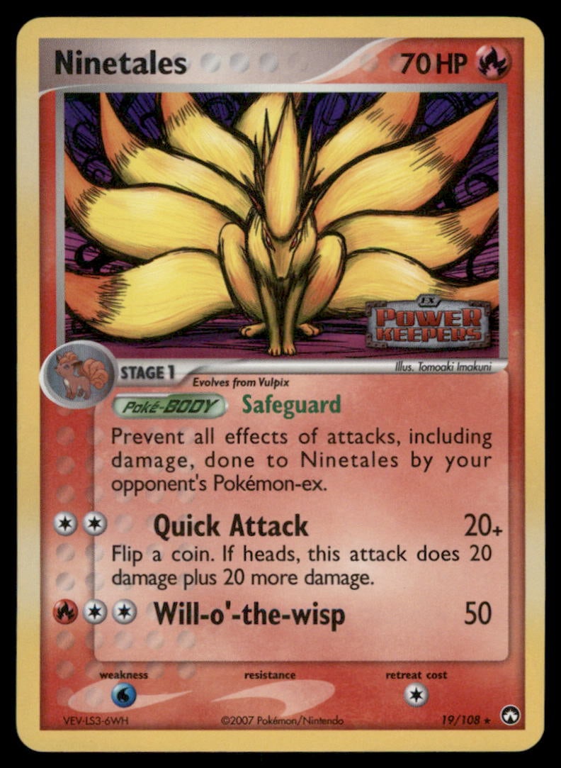 Ninetales Power Keepers #19/108 Holo Pokemon Card (1 of 2)