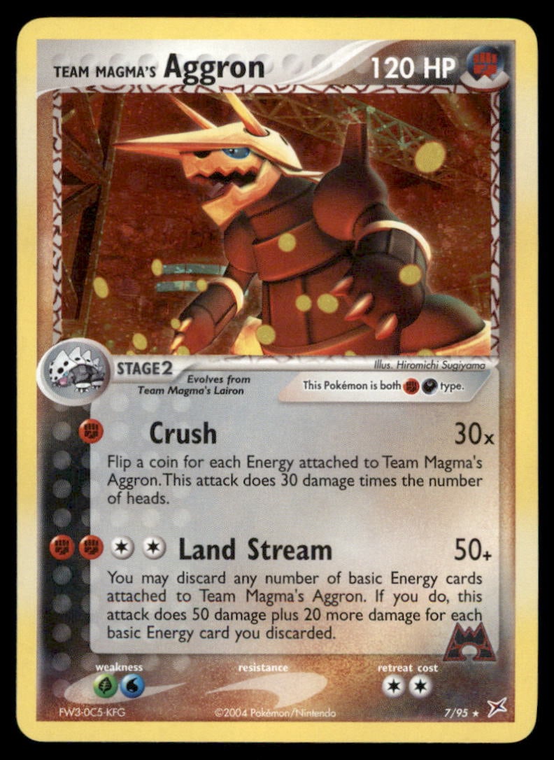 Team Magma's Aggron Team Magma vs Team Aqua #7/95 Holo Pokemon Card: We offer combined shipping on multiple items. Buyers may also arrange their own shipping. LiveShipping is a separate and independent option for shipping that is NOT a part of the auction house or thei