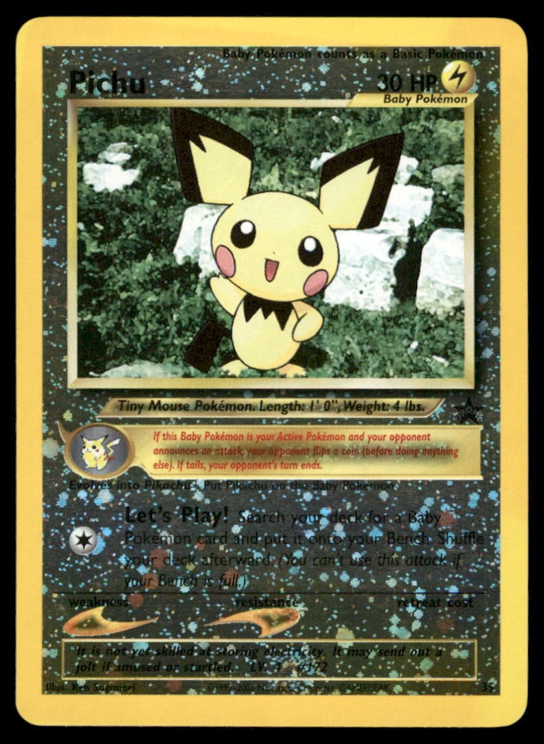 Pichu WoTC Promo #35/53 Holo Pokemon Card (1 of 2)