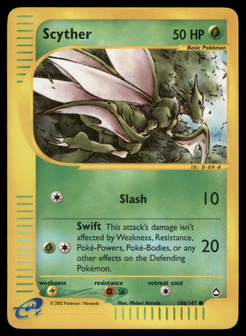 Scyther (106) Aquapolis #106/147 Holo Pokemon Card: We offer combined shipping on multiple items. Buyers may also arrange their own shipping. LiveShipping is a separate and independent option for shipping that is NOT a part of the auction house or thei