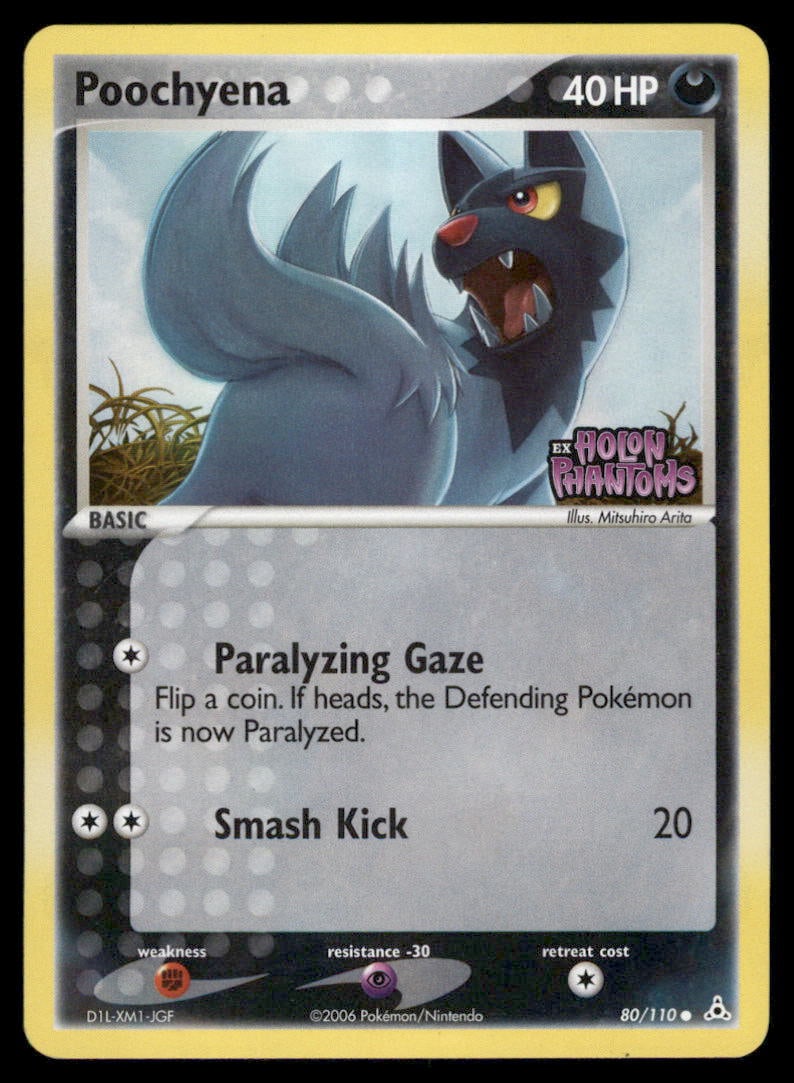 Poochyena Holon Phantoms #80/110 Holo Pokemon Card: We offer combined shipping on multiple items. Buyers may also arrange their own shipping. LiveShipping is a separate and independent option for shipping that is NOT a part of the auction house or thei