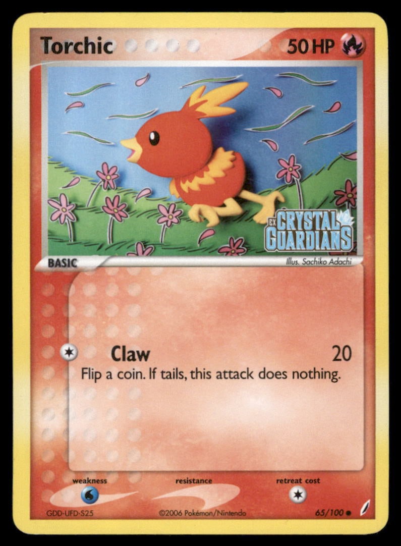 Torchic Crystal Guardians #65/100 Holo Pokemon Card (1 of 2)
