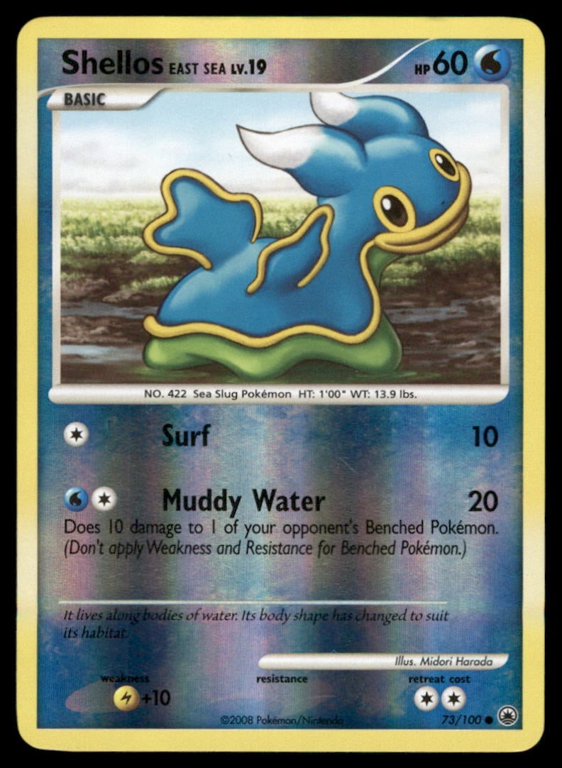 Shellos East Sea Majestic Dawn #73/100 Holo Pokemon Card (1 of 2)