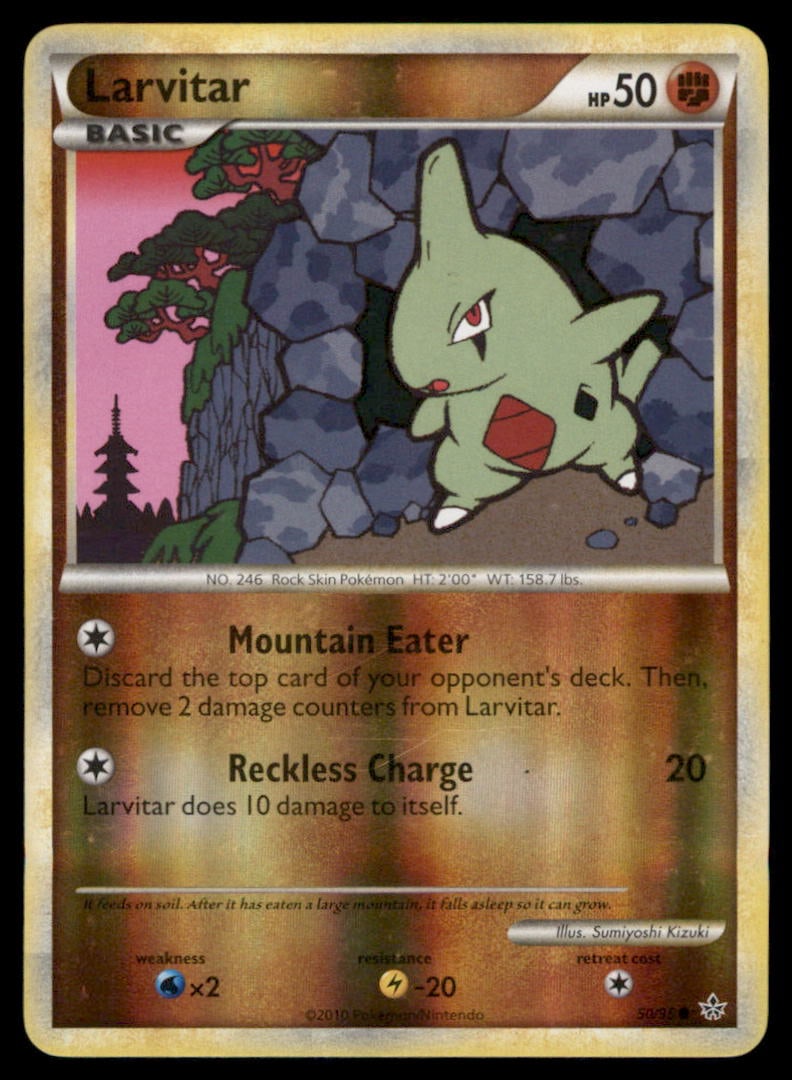 Larvitar (50) Unleashed #50/95 Holo Pokemon Card: We offer combined shipping on multiple items. Buyers may also arrange their own shipping. LiveShipping is a separate and independent option for shipping that is NOT a part of the auction house or thei