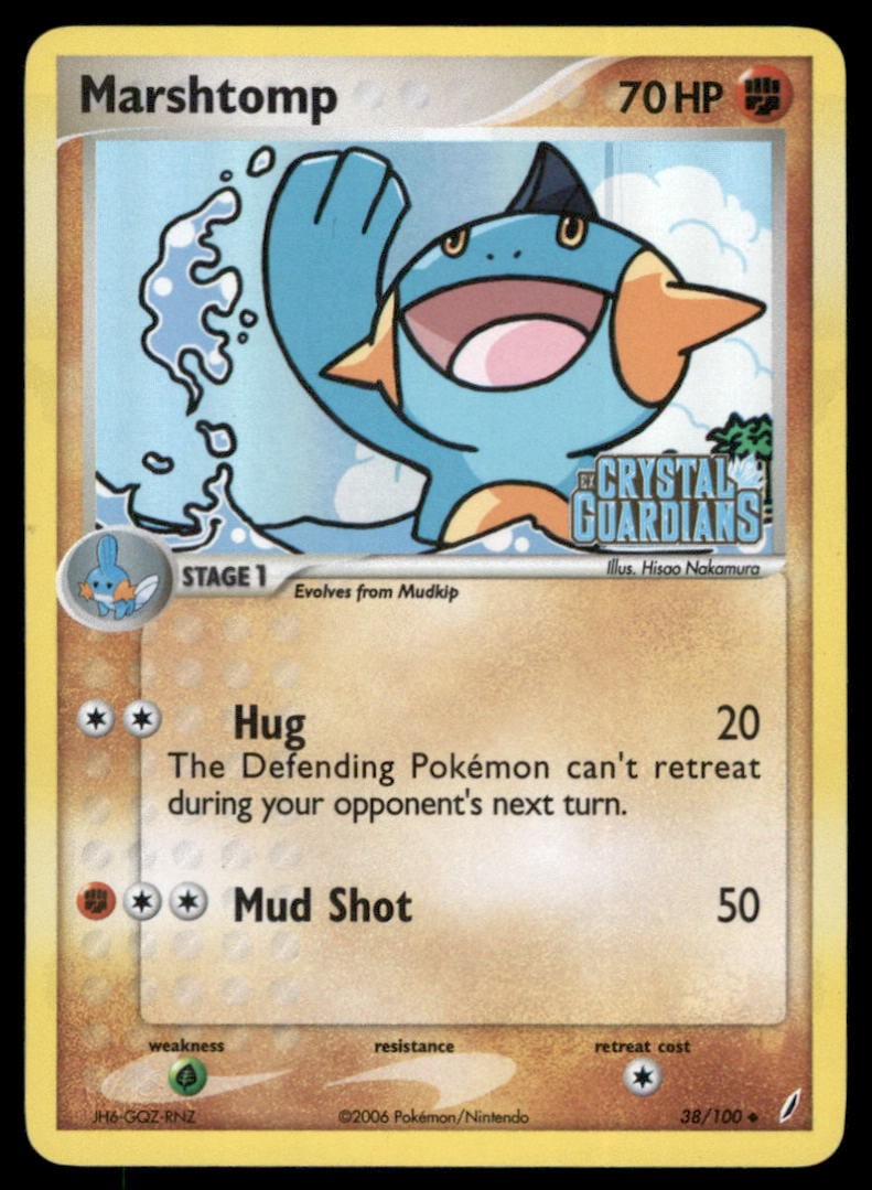 Marshtomp Crystal Guardians #38/100 Holo Pokemon Card (1 of 2)