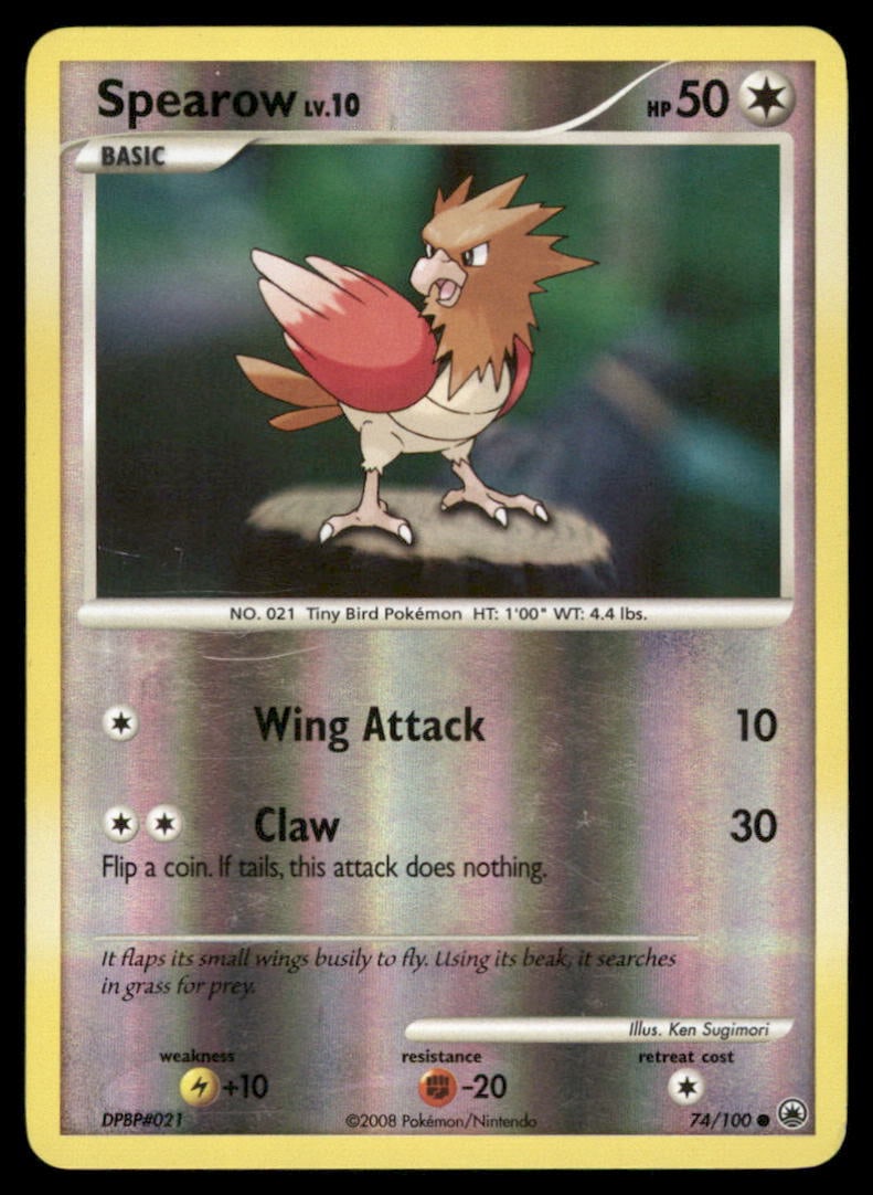 Spearow Majestic Dawn #74/100 Holo Pokemon Card (1 of 2)