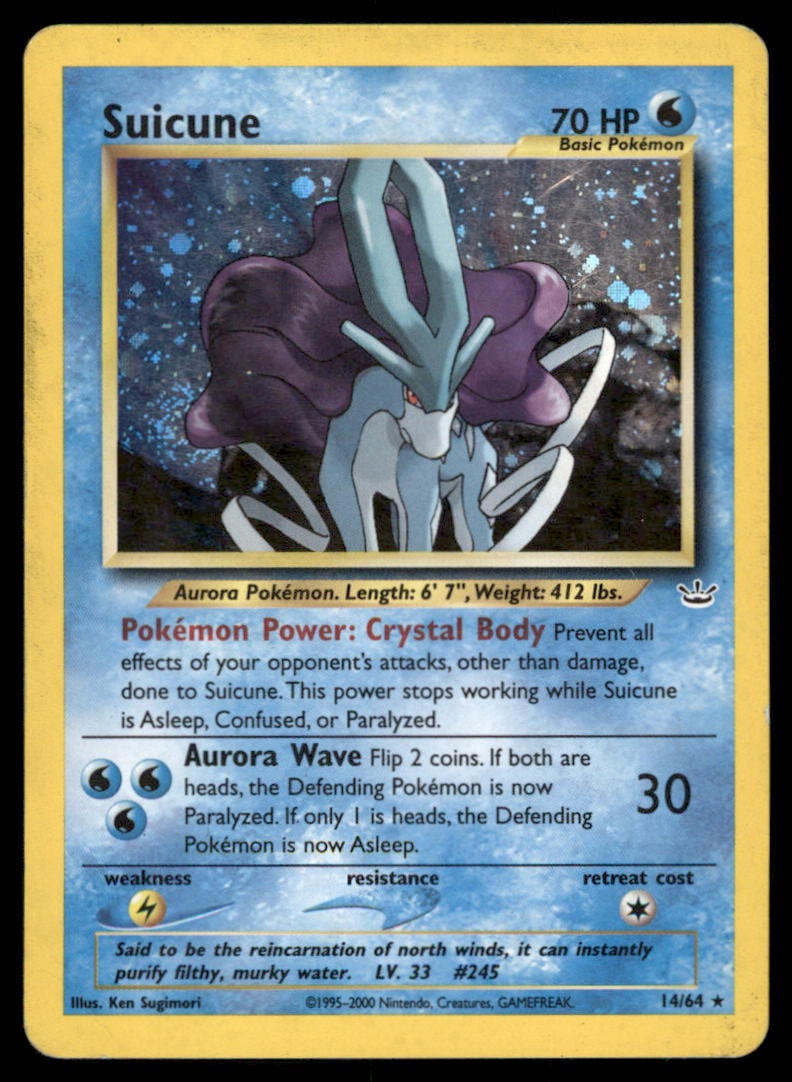 Suicune (14) Neo Revelation #14/64 Holo Pokemon Card (1 of 2)