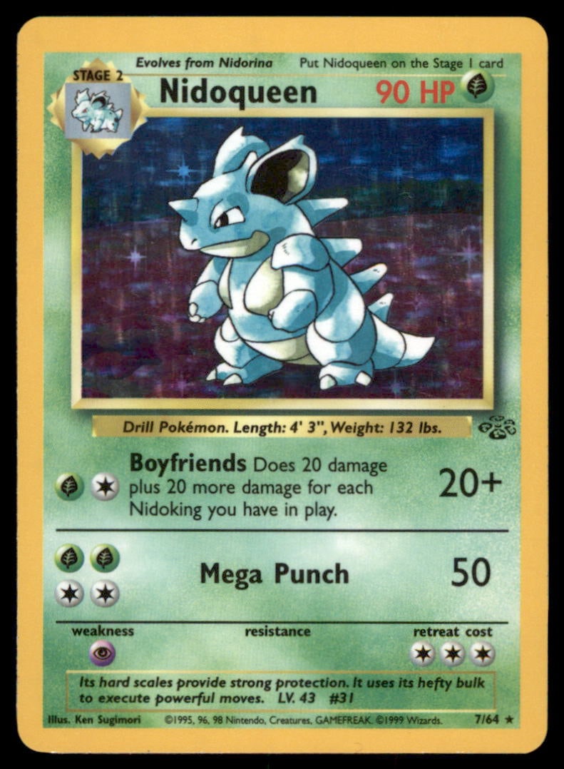 Nidoqueen Pokemon Jungle # Holo Pokemon Card: We offer combined shipping on multiple items. Buyers may also arrange their own shipping. LiveShipping is a separate and independent option for shipping that is NOT a part of the auction house or thei