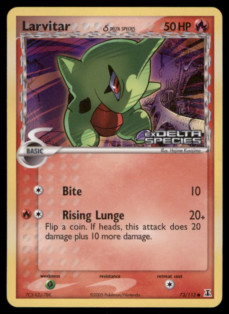 Larvitar (Delta Species) Delta Species #73/113 Holo Pokemon Card: We offer combined shipping on multiple items. Buyers may also arrange their own shipping. LiveShipping is a separate and independent option for shipping that is NOT a part of the auction house or thei