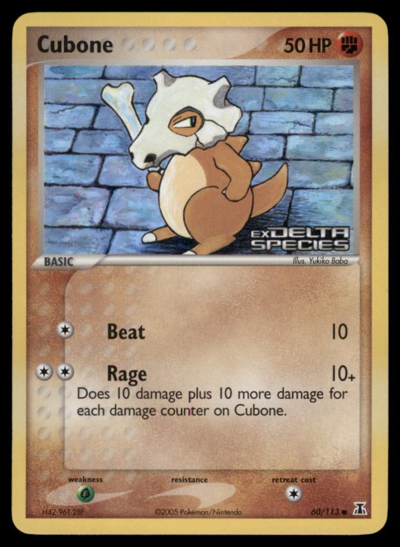 Cubone Delta Species #60/113 Holo Pokemon Card: We offer combined shipping on multiple items. Buyers may also arrange their own shipping. LiveShipping is a separate and independent option for shipping that is NOT a part of the auction house or thei