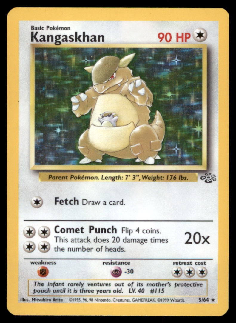 Kangaskhan (5) Jungle #05/64 Holo Pokemon Card (1 of 2)
