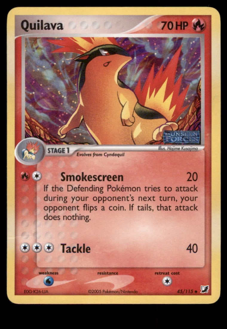 Quilava Unseen Forces #45/115 Holo Pokemon Card (1 of 2)
