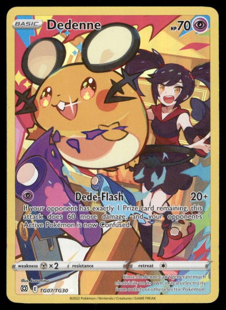 Dedenne SWSH09: Brilliant Stars Trainer Gallery #TG07/TG30 Holo Pokemon Card: We offer combined shipping on multiple items. Buyers may also arrange their own shipping. LiveShipping is a separate and independent option for shipping that is NOT a part of the auction house or thei