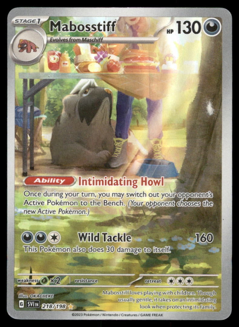 Mabosstiff SV01: Scarlet & Violet Base Set #218/198 Holo Pokemon Card: We offer combined shipping on multiple items. Buyers may also arrange their own shipping. LiveShipping is a separate and independent option for shipping that is NOT a part of the auction house or thei