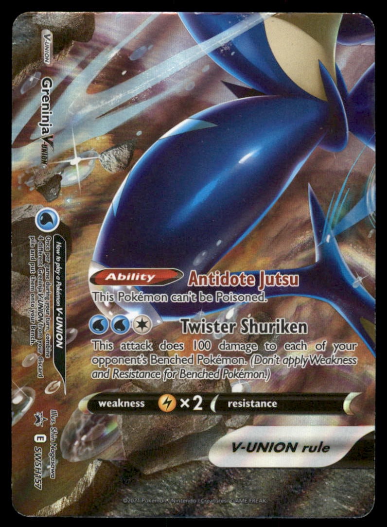 Greninja V-UNION SWSH: Sword & Shield Promo Cards #SWSH157 Holo Pokemon Card: We offer combined shipping on multiple items. Buyers may also arrange their own shipping. LiveShipping is a separate and independent option for shipping that is NOT a part of the auction house or thei