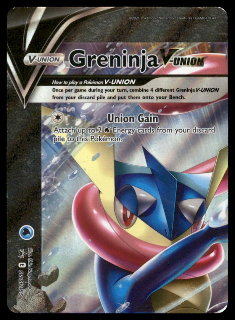 Greninja V-UNION SWSH: Sword & Shield Promo Cards #SWSH155 Holo Pokemon Card: We offer combined shipping on multiple items. Buyers may also arrange their own shipping. LiveShipping is a separate and independent option for shipping that is NOT a part of the auction house or thei