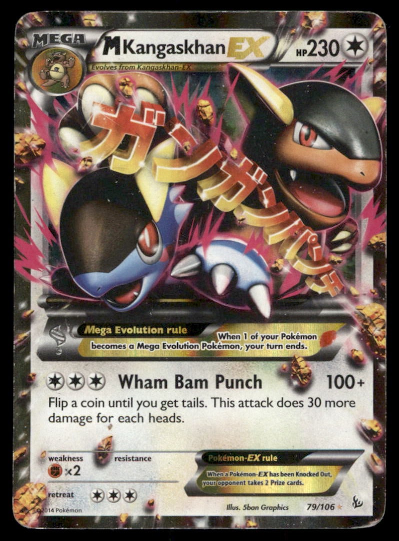 M Kangaskhan EX XY - Flashfire #79/106 Holo Pokemon Card (1 of 2)